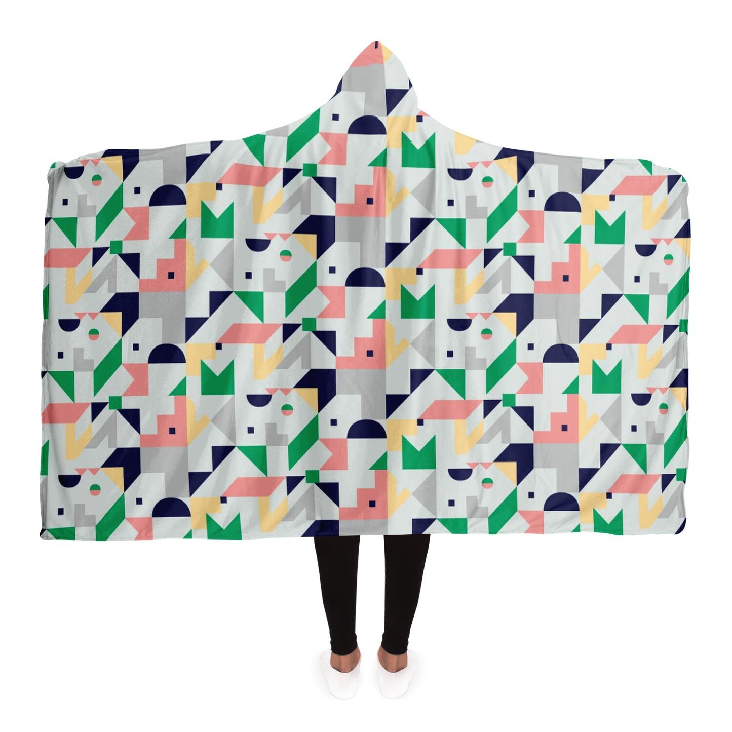 Abstract Pattren Hooded Blanket