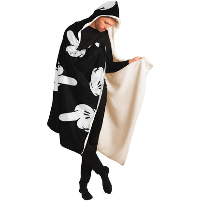 Abstract Pattren Hooded Blanket