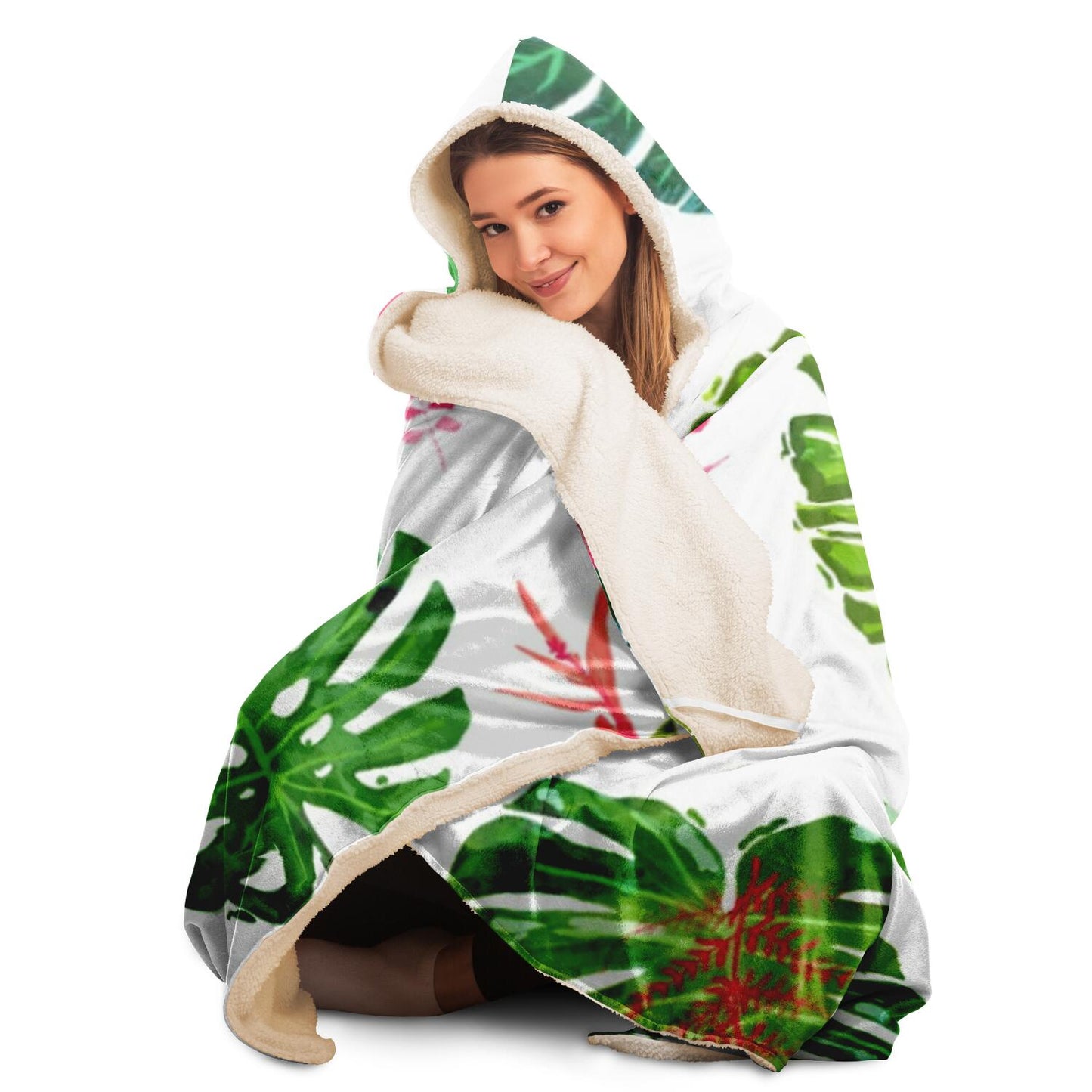 Monstera Love II Poster  Hooded Blanket