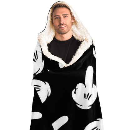 Abstract Pattren Hooded Blanket