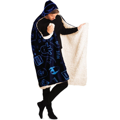 Abstract Pattren Hooded Blanket