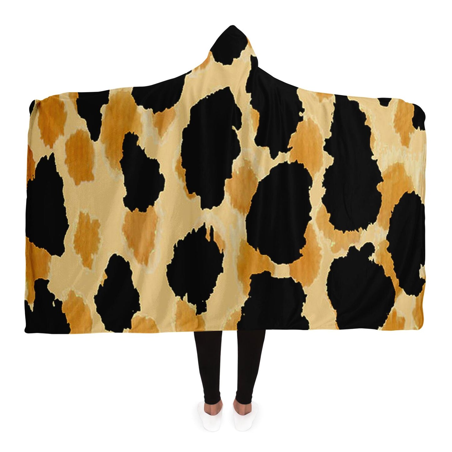 Abstract Pattren Hooded Blanket