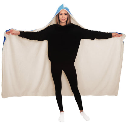 MONSTERA EXOTICA - AZURE Hooded Blanket