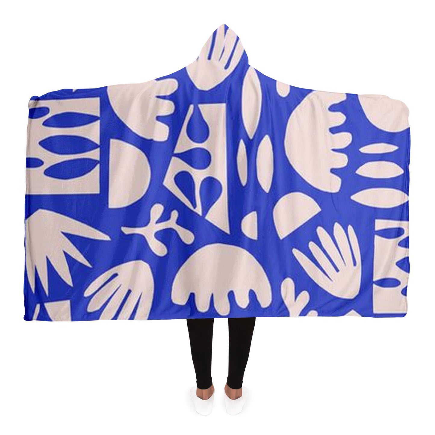 Abstract Pattren Hooded Blanket