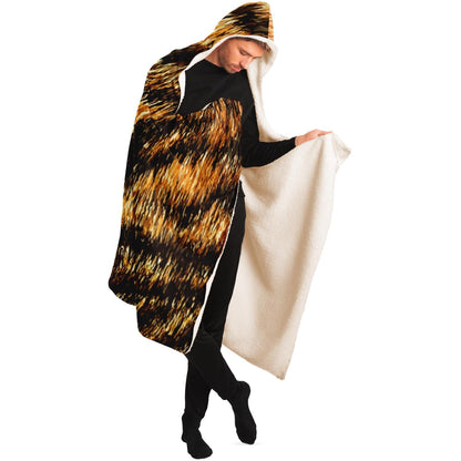 Leopard Pattern Hooded Blanket