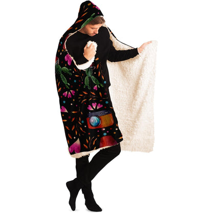 Photography Pattern Hooded Blanket