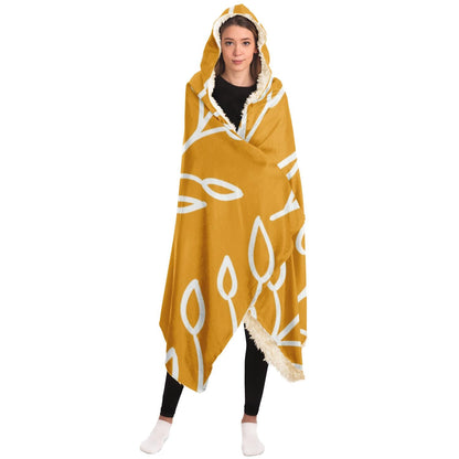 Feeling of lightness pattern - Mellow Yellow Poster Hooded Blanket