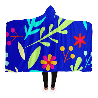 Blue Garden Kid's sweater Hooded Blanket