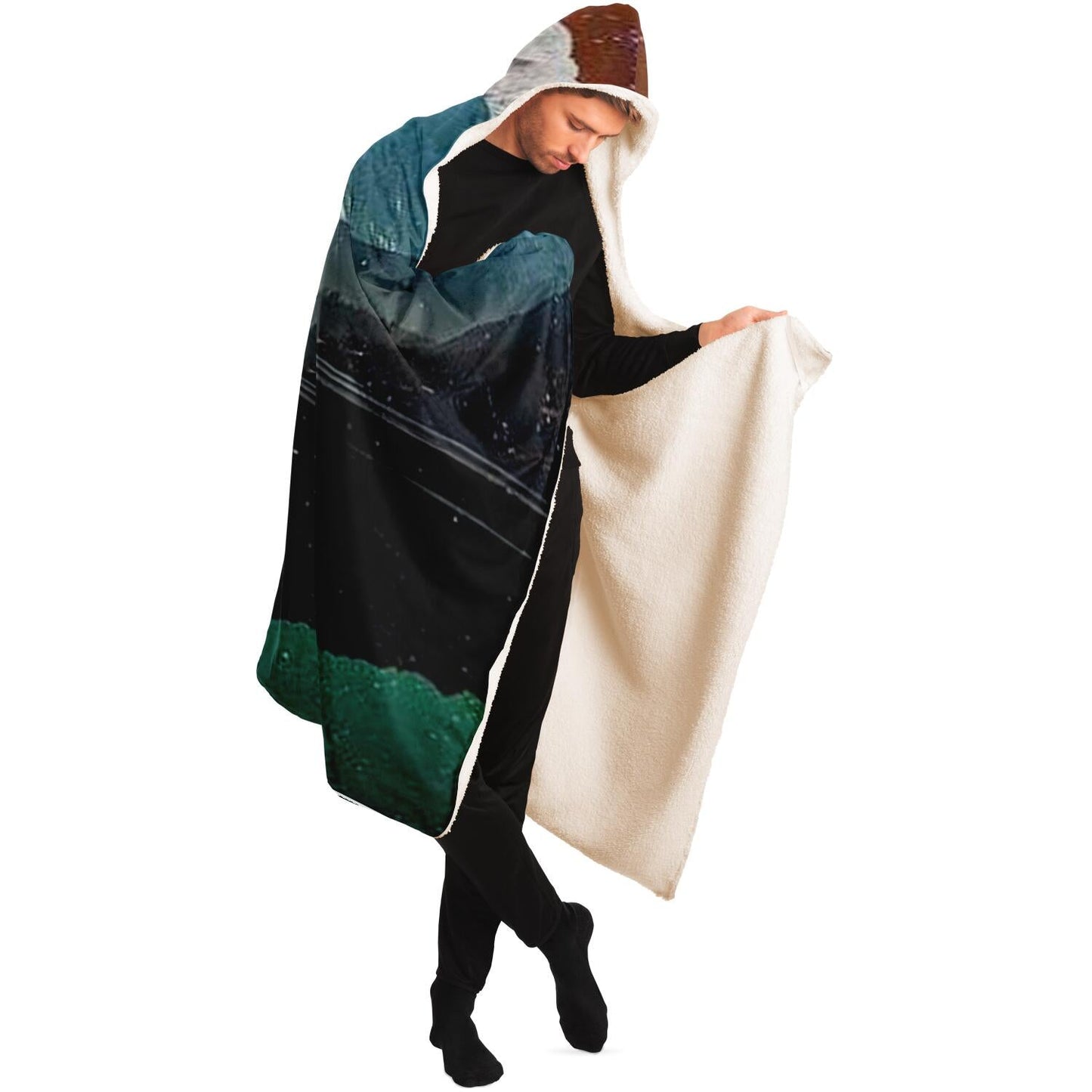 Landscape Collage Hooded Blanket