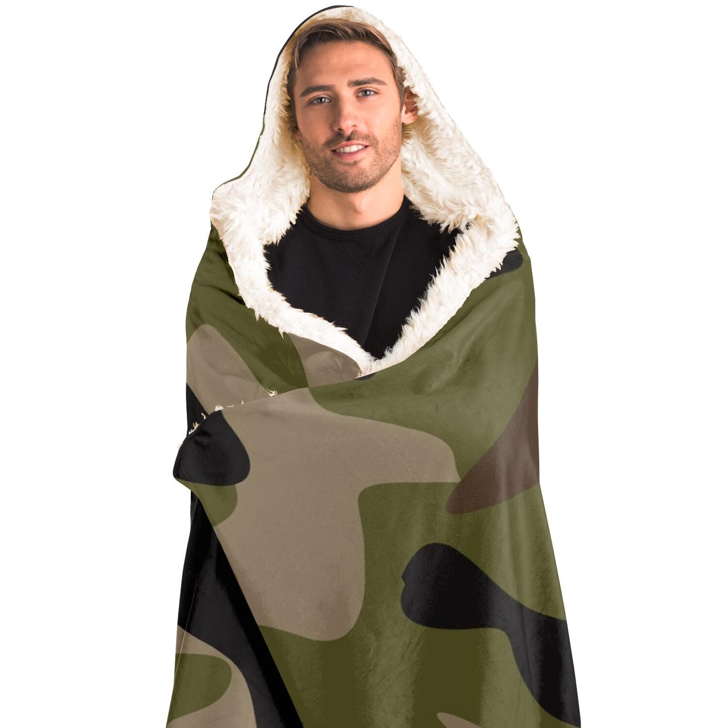 Multi Cam Scheme Hooded Blanket