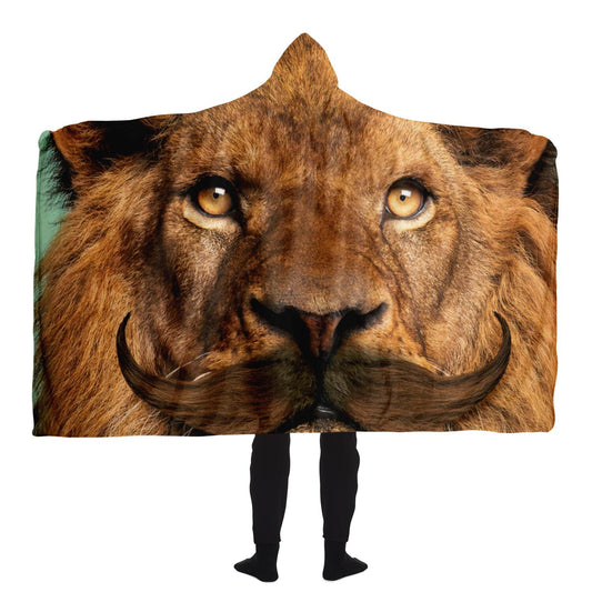 Bearded lion Hooded Blanket