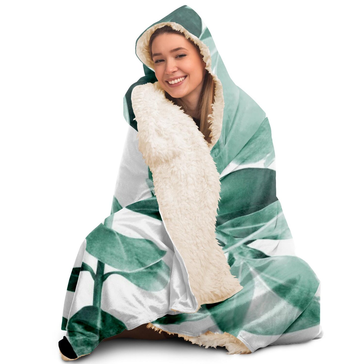 Ficus Leaves Dream Hooded Blanket