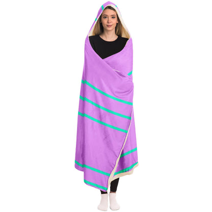 Simple Lines Pattern pl Poster Hooded Blanket