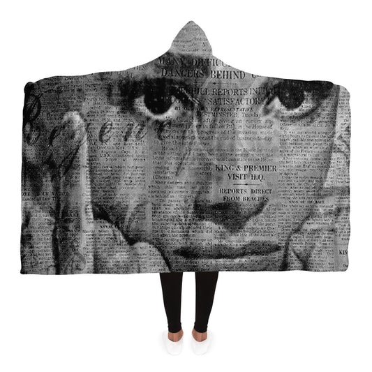 Audrey Hepburn Pop Art Art Print Hooded Blanket