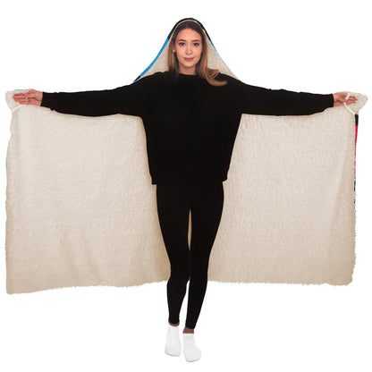 Abstract Pattren Hooded Blanket