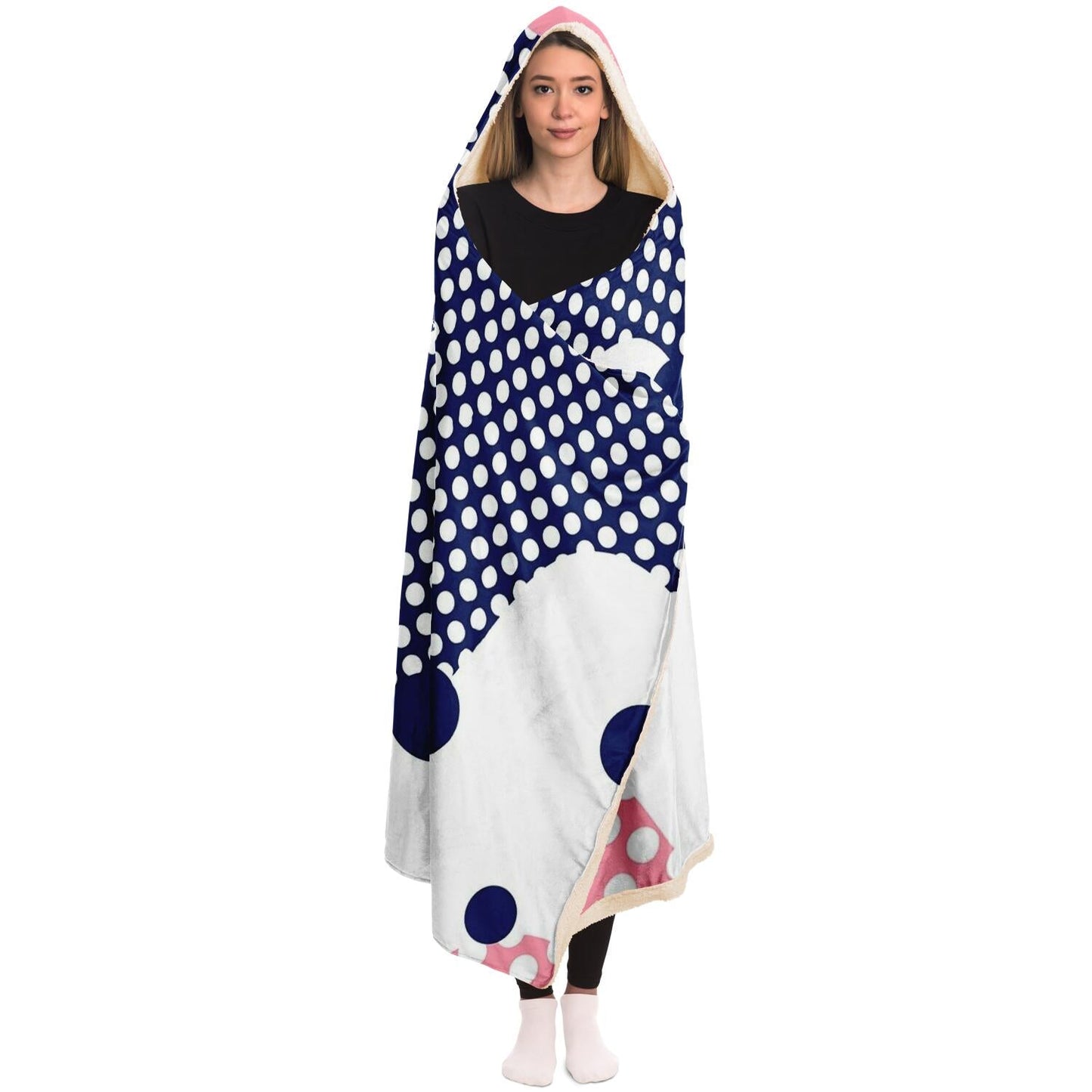 Polka Dots Hooded Blanket