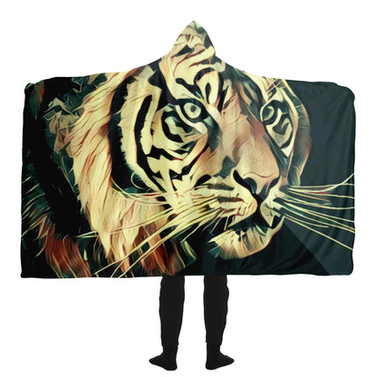 Tiger Hooded Blanket