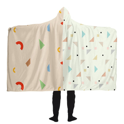 Abstract Pattren Hooded Blanket