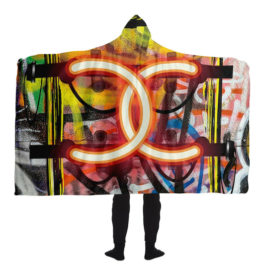 CC Neon Graffiti Hooded Blanket