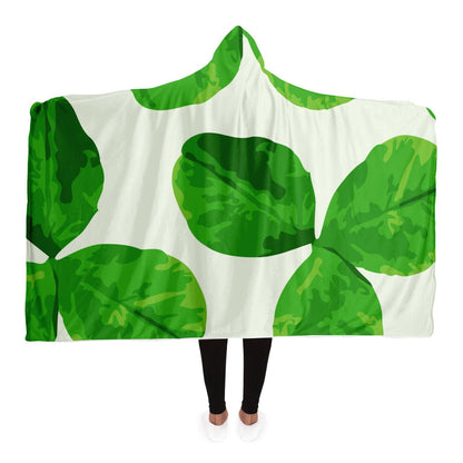 Leaf  Pattern Hooded Blanket