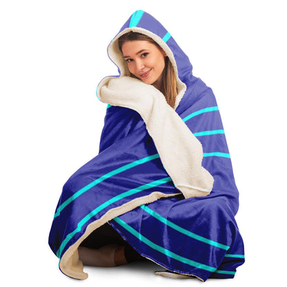 Simple Lines Pattern pt Poster Hooded Blanket