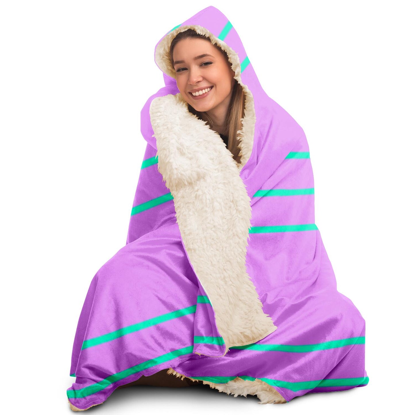 Simple Lines Pattern pl Poster Hooded Blanket