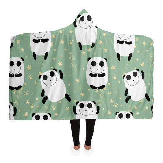 Panda Pattern Hooded Blanket