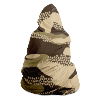 Desert Camouflage Pattern Mosaic Style Plakat Hooded Blanket