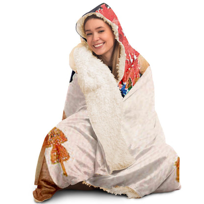 Frida Navy Hooded Blanket