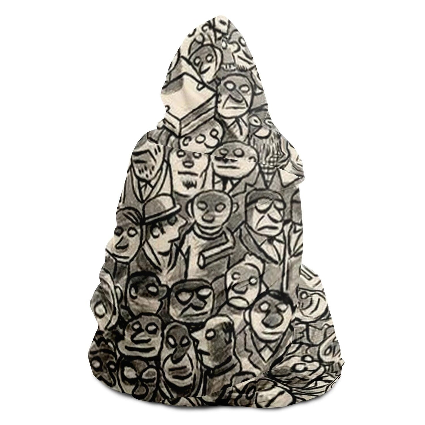 Abstract Pattren Hooded Blanket