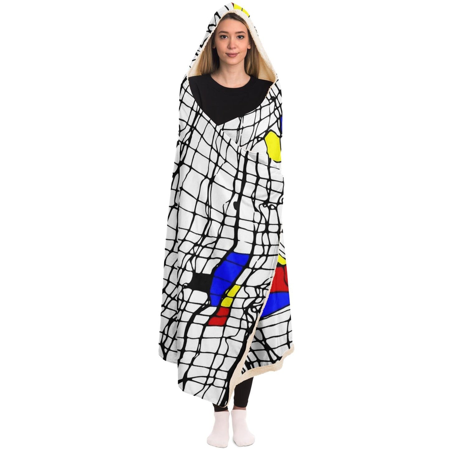 MONDRIAN 3 Hooded Blanket