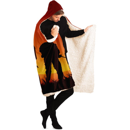 Navy Seal Training Silhouette Hooded Blanket