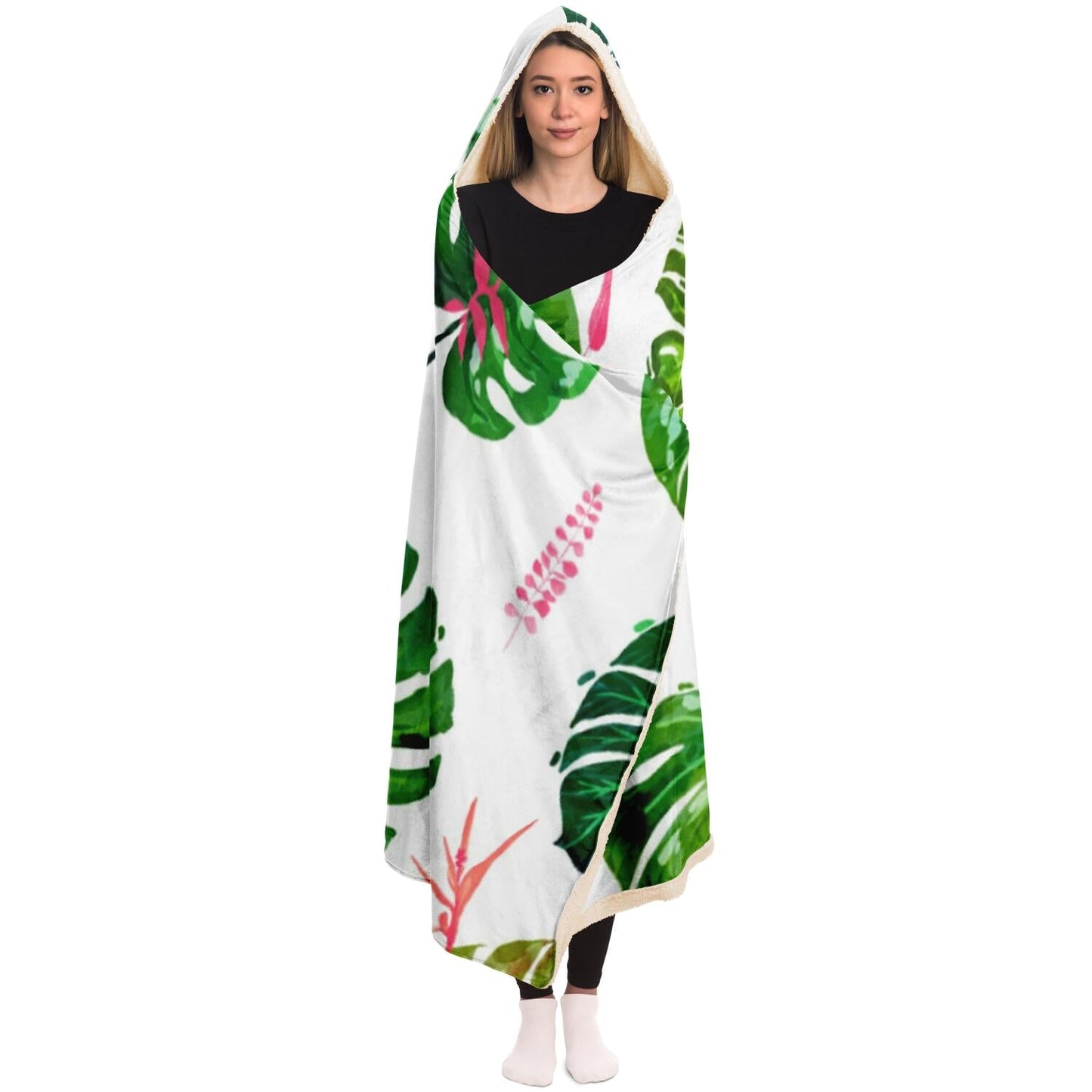 Monstera Love II Poster  Hooded Blanket