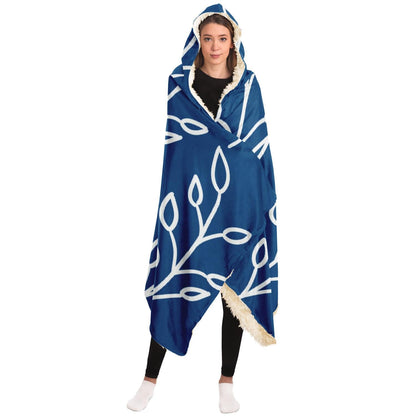 Feeling of lightness Pattern - Blue Poster Hooded Blanket