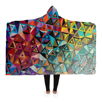 Abstract Pattren Hooded Blanket