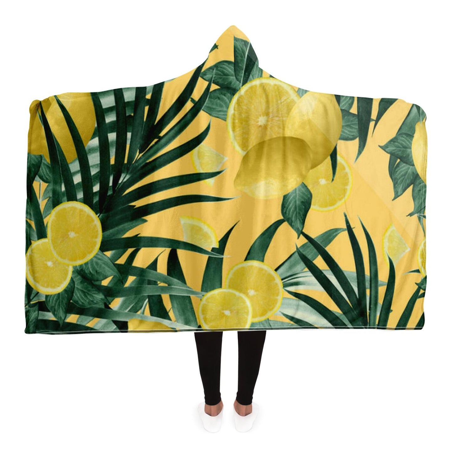 Summer Lemon Twist Jungle Hooded Blanket