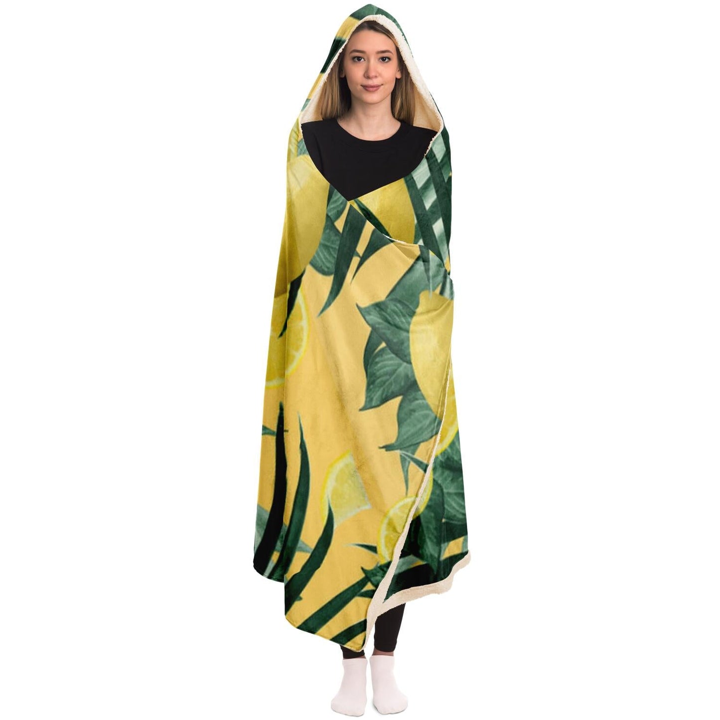 Summer Lemon Twist Jungle Hooded Blanket