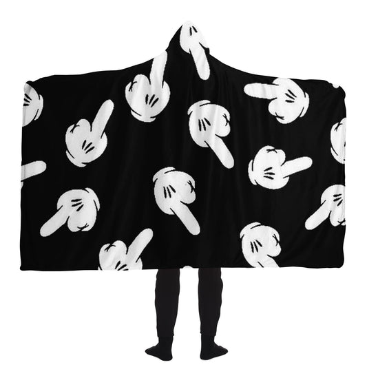 Abstract Pattren Hooded Blanket