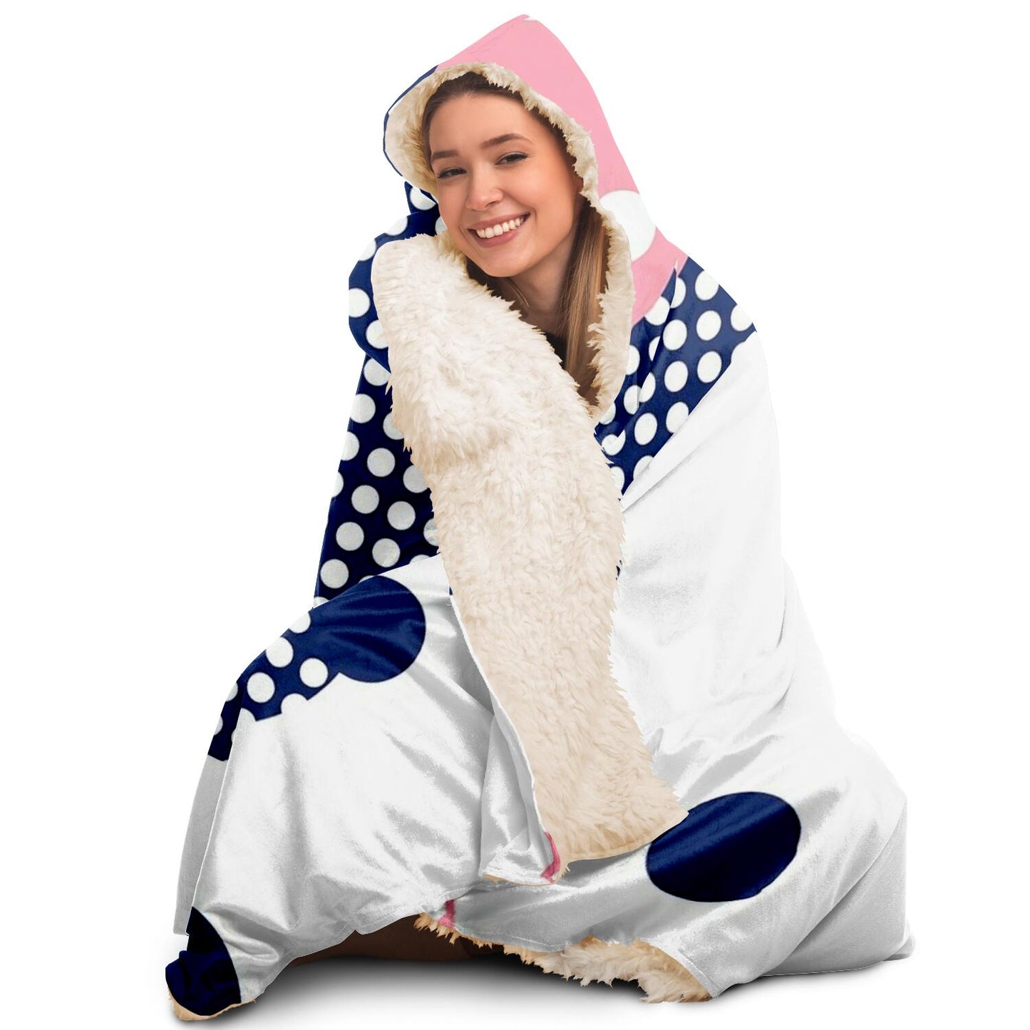 Polka Dots Hooded Blanket