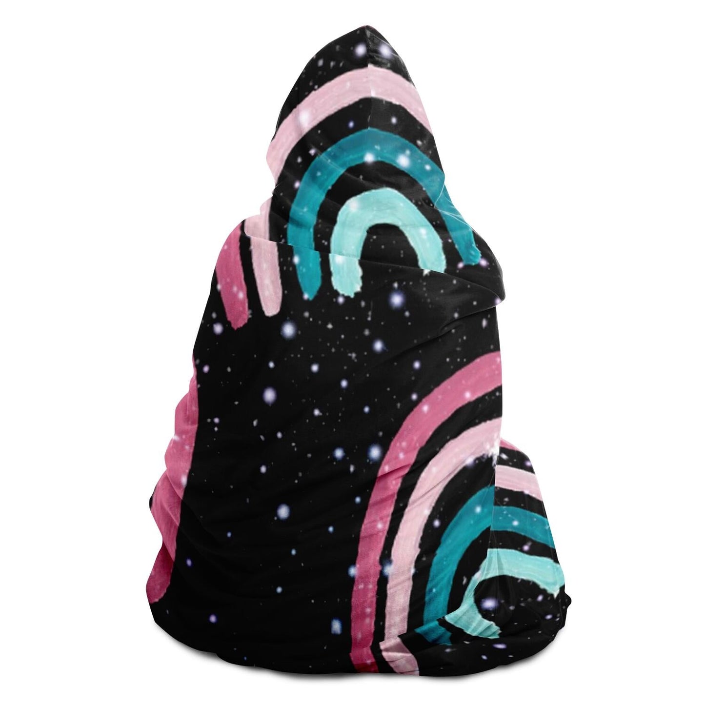 Cosmic Rainbow Night Dream Hooded Blanket