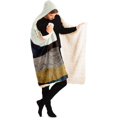 Blue Mountain Reflection Hooded Blanket