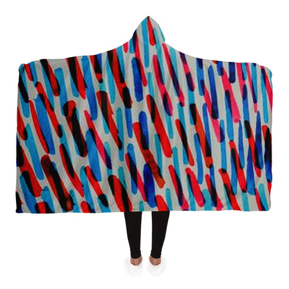 Abstract Pattren Hooded Blanket