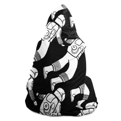 Spaceman pattern Poster Hooded Blanket