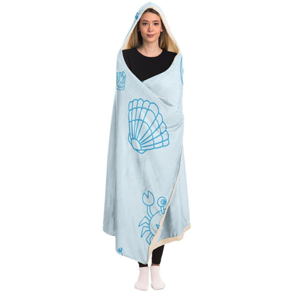 Underwater Pattern Hooded Blanket