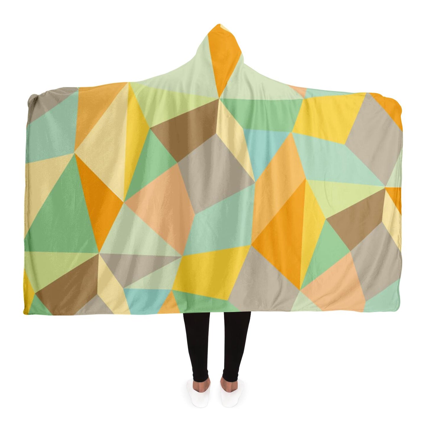 Graphic Pattern Hooded Blanket