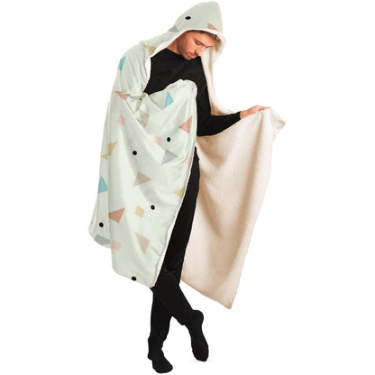 Abstract Pattren Hooded Blanket