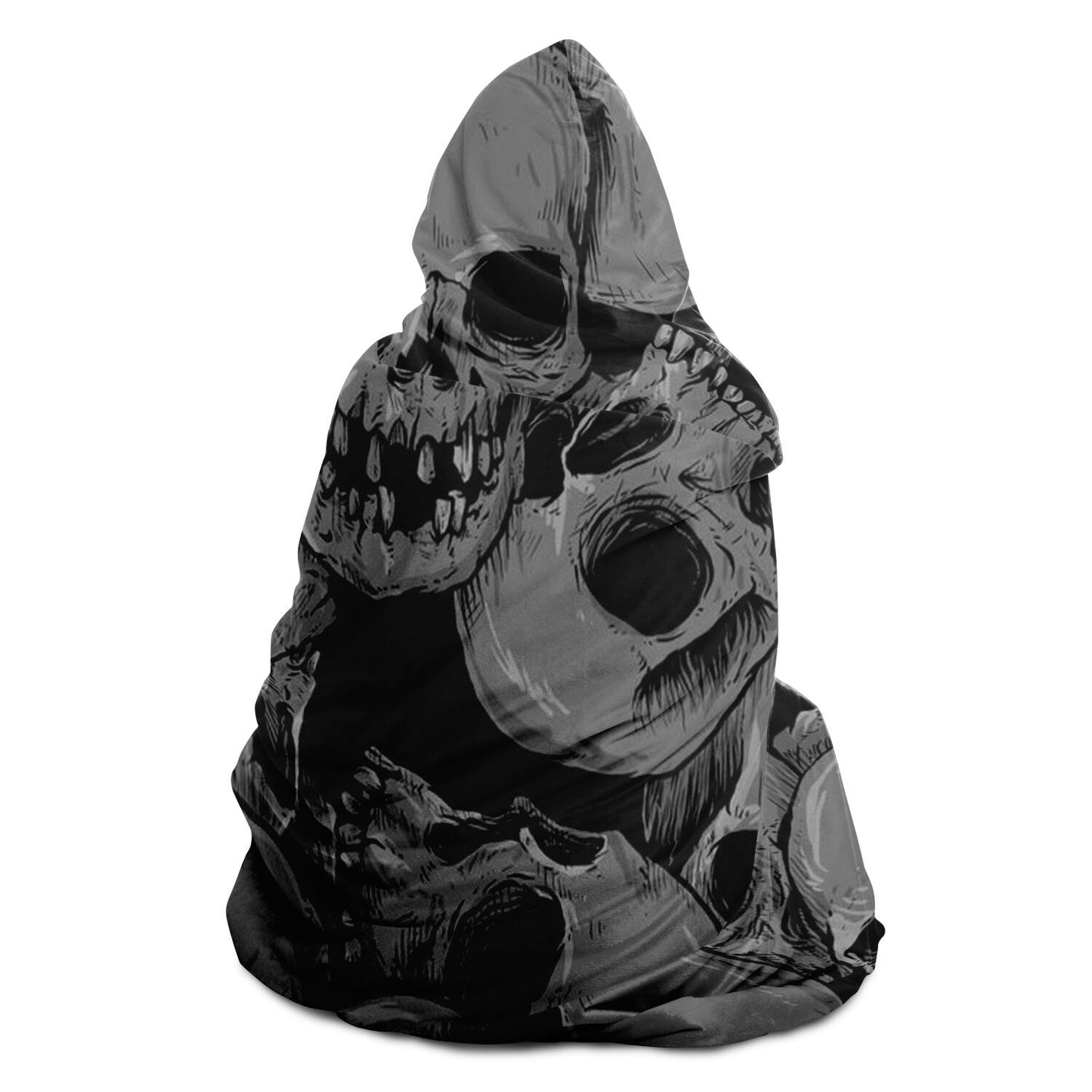 Skulls Hooded Blanket