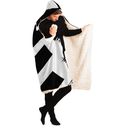 Abstract Pattren Hooded Blanket