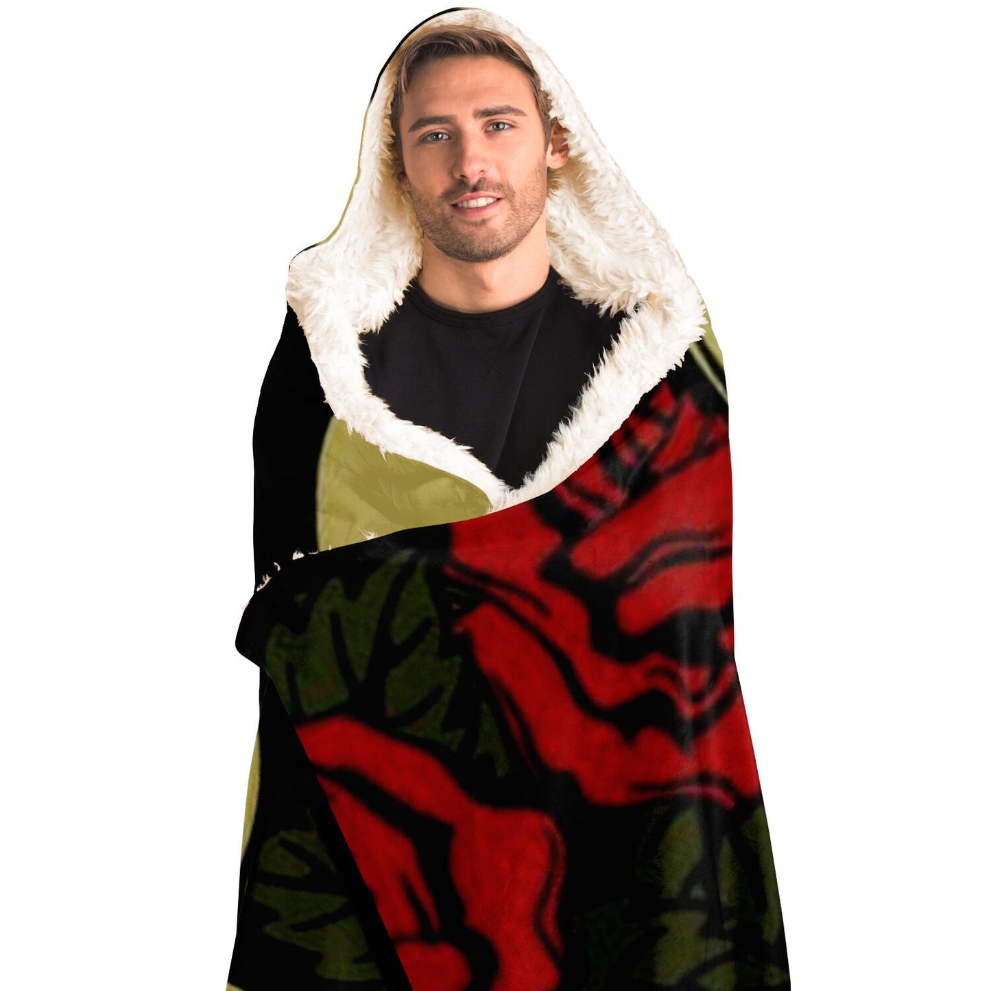 Abstract Pattren Hooded Blanket