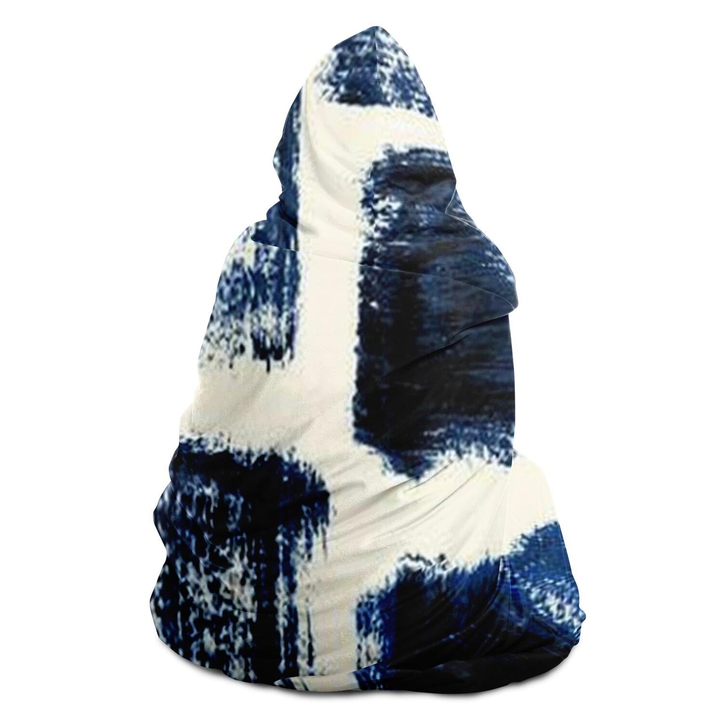 Abstract Pattren Hooded Blanket